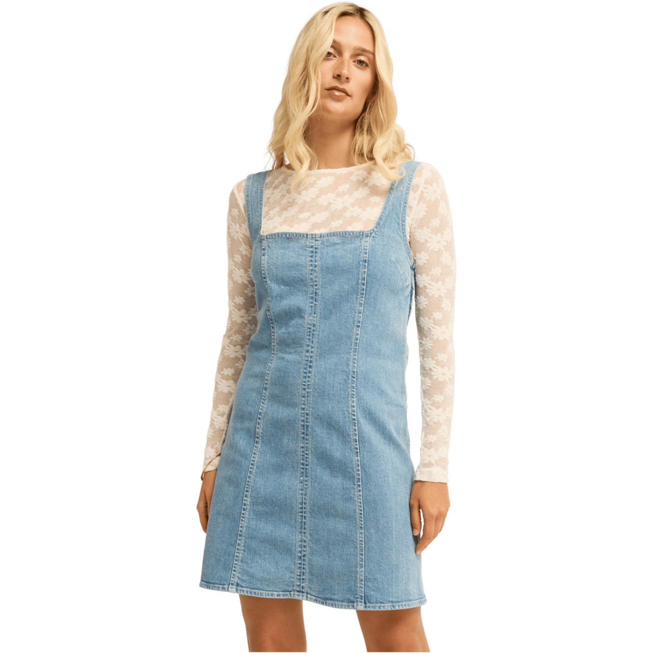 2026 Billabong Womens Denim Romance Dress EBJDD03003 - Surf Spray